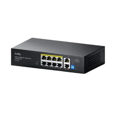 CUDY FS1010P - 8-Port 10/100M PoE+ Switch with 2 Uplink Ports 120W - 1