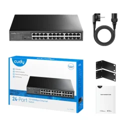 CUDY FS1024 - 24-Port 10/100 Mbps Metal Switch - 3