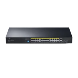 CUDY FS1026PS1 - 24-Port 10/100M PoE+ Switch with 2 Gigabit Port+ 1SFP 300W - 1