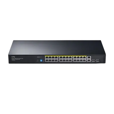 CUDY FS1026PS1 - 24-Port 10/100M PoE+ Switch with 2 Gigabit Port+ 1SFP 300W - 1