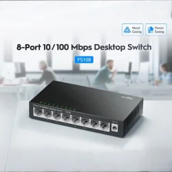 CUDY FS108 - 8-Port 10/100 Mbps Metal Switch - 2