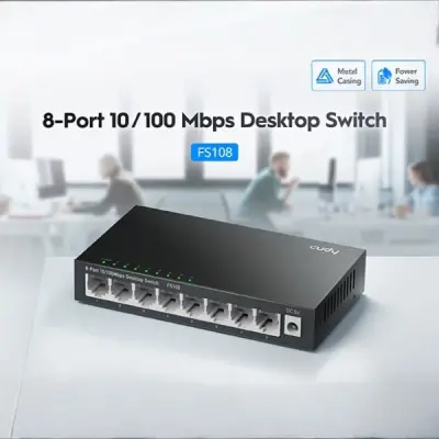 CUDY FS108 - 8-Port 10/100 Mbps Metal Switch - 2
