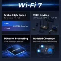 CUDY WR3600 - BE3600 Gigabit Wi-Fi 7 Mesh Router - 3